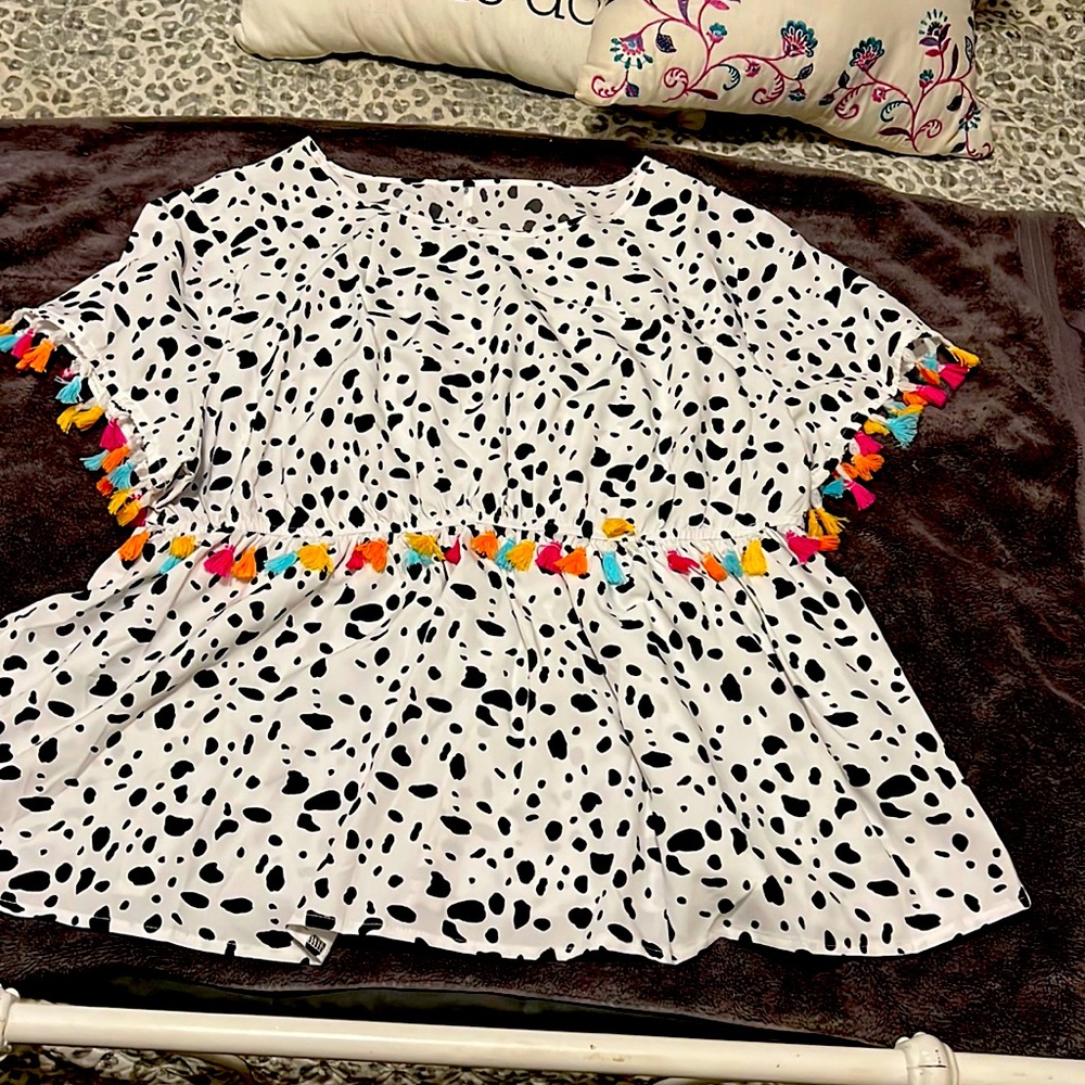Festive cow print shirt